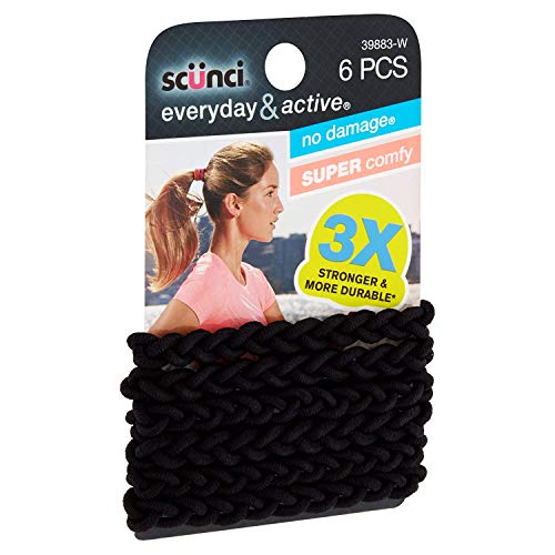 Scunci Everyday and Active Black Strand Elastics #TOP10
