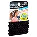 Scunci Everyday and Active Strand Elastics, Black Color, 6-Pcs per Pack, 3-Packs Total