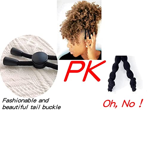 Aicily 5Pcs New Adjustable Hair Ties Long Hair Holder Afro Puff Ponytail Ties Length Hairband For Women With Natrual Curly Hair Thick,Loc,Braided Hair,No-Slip Design (Style-A-5Pcs) #TOP5