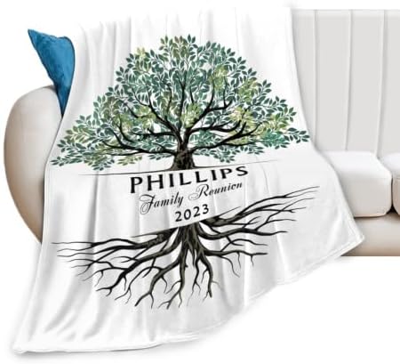 Miniatura 2 de Manta personalizada para reunión familiar con nombres, fiesta de reunión familiar, decoraciones familiares, manta de reunión familiar personalizada,