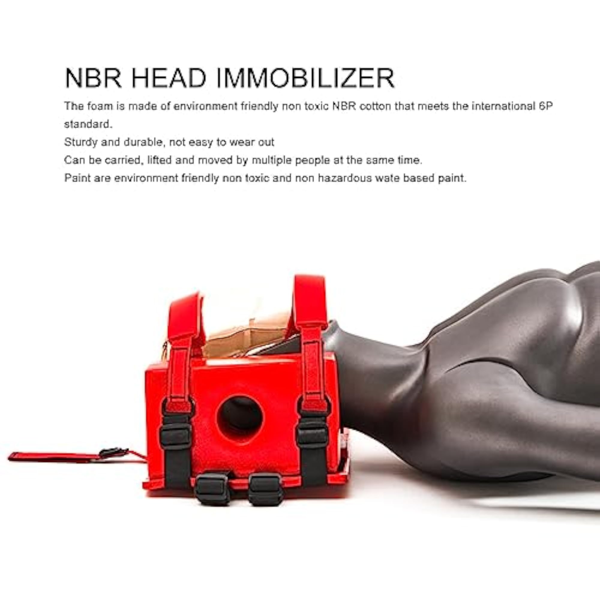 Spine Board Head Immobilizer for Medical Emergency Use