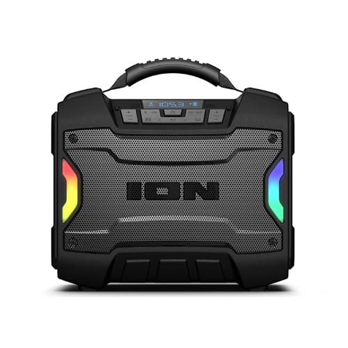 Ion Audio Tailgater TD Rugged Bluetooth Speaker, Black...
