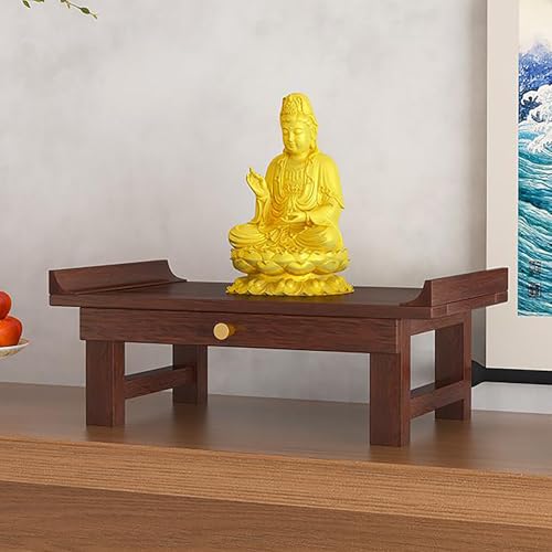 Support de statue Bouddha gain de place à tablette coulissante