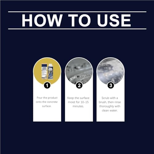 Concrete Dissolver | Fast-Acting Cleaning Solvent | 237ml Concrete Cleaner for Driveway | for Outdoor Indoor Construction Sidewalk Patio Garage Floor Wall Tool Brick — view 6
