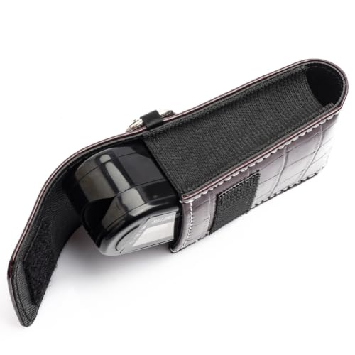 Brauner Ledertasche Beutel für Blutoximeter aus Leder Tragbar