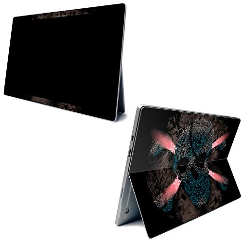 Image of MightySkins Carbon Fiber Skin for Microsoft Surface Pro 7 - Cyber Pirate | Textured Carbon Fiber Finish | Easy to Apply, Remove, and Change Styles | Made in The USA