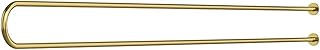 U Shaped Partition Curtain Rod, 7.55ft Metal Support Rod for Beauty Salon Bedroom Hospital SPA Fitting Room, Single Wall Mounted (Gold)