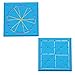 edxeducation Double-Sided Geoboards - 5 x 5 Grid/24 Pin Circular Array - Set of 6 - Includes Rubber Bands - Ideal for Ages 5+ - Geometry Math Manipulative - Teach Angles and Symmetry