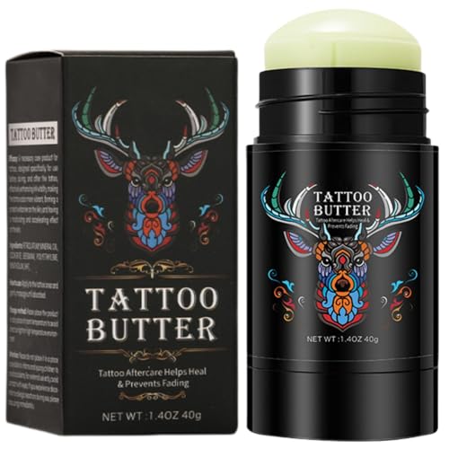 Tattoo Balm – Enhances Color & Promotes Healing for New & Old Tattoos - Color Brightening Moisturizer - Gentle Aftercare Tattoo Care Cream (40g)