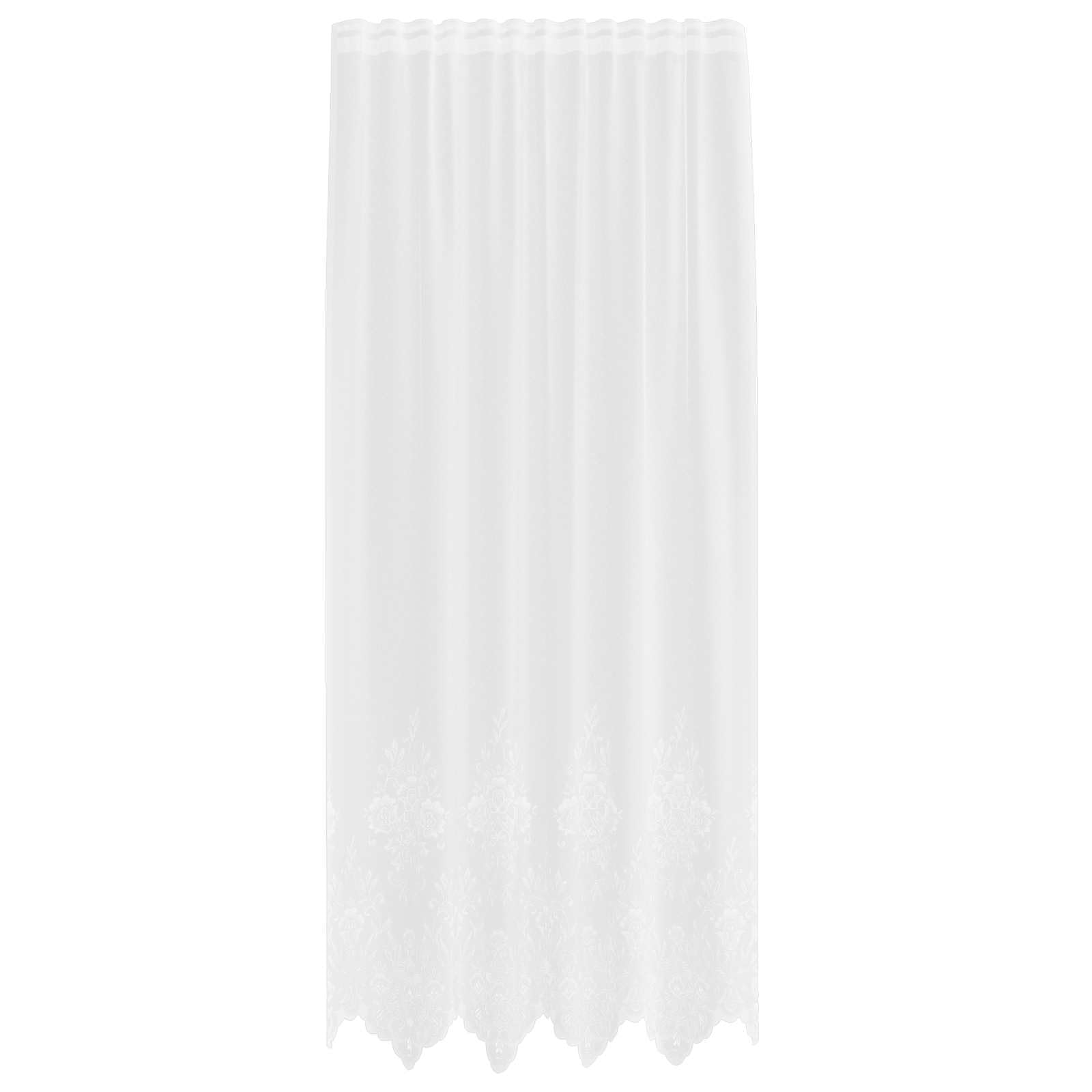Rideau en dentelle florale blanc brise-vue 200x150 cm pour le salon