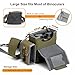 MOXULE Binocular Harness Chest Pack - Bino Case with Rangefinder Pocket and Waterproof Cover for Hunting Hiking Birdwatching Green