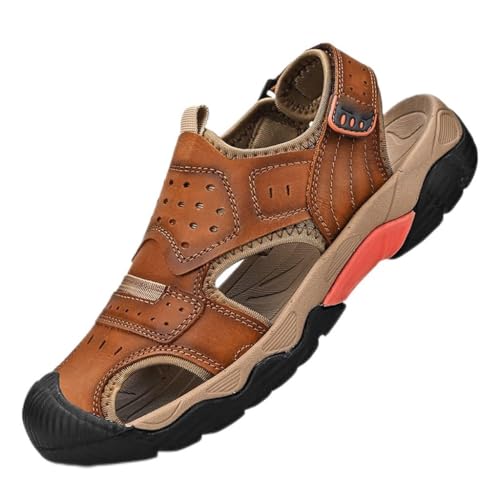 Outdoor Toe Hiking Travel Casual Shoes For Men Leather Men's Sandals