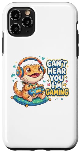 Bearded Dragon Gaming Reptiles Can't Hear You I'm Gaming �X�}�z�P�[�X iPhone 11 Pro Max �p
