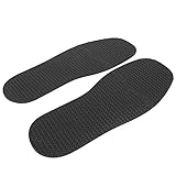 1 Pair Rubber Sole Replacement, Multi Color Abrasion Soles for Sneakers Slippers (Black)