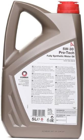 Comma PTC5L 5L Pro-Tech Fully Synthetic 5W30 Motor Oil