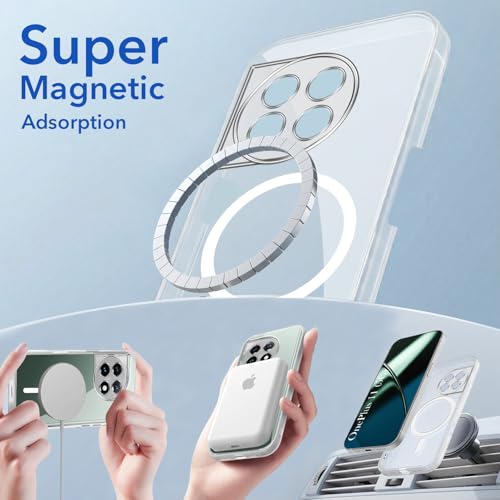Image of Jkobi Lifetime Anti-Yellow MagSafe Compatible Clear Back Cover Case for OnePlus 11 5G (Sleek Hard Crystal | Shockproof and Camera Protection)