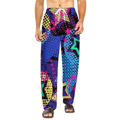 Vêtements de nuit femme haut de gamme et élégant pantalon de détente à étoiles de couleur en taille S