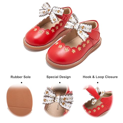 Image of Felix & Flora Toddler Little Girl Mary Jane Dress Shoes - Ballet Flats for Girl Party School Shoes