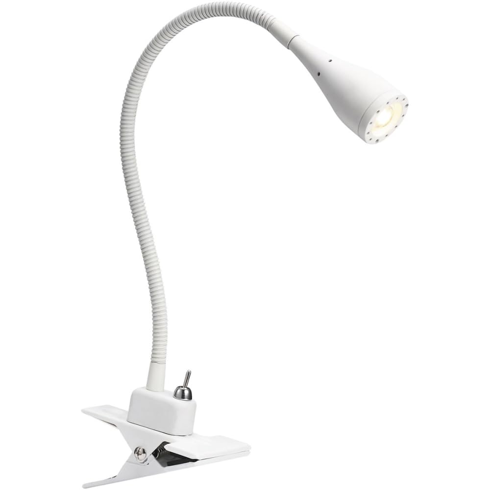 Nordlux 75582001 Mento - Flexo con soporte de pinza, foco LED de 3 W, color blanco