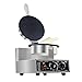 110V Electric Ice Cream Cone Maker 1300W Commercial Waffle Cone Machine 1300W Electric Stainless Steel Egg Cone Baker Non Stick coating with Temp & Time Control for for Restaurant Bakeries