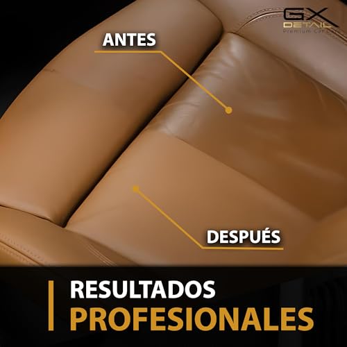 GxDetail Limpiador de Cuero y Piel 500 ml. - Limpia, protege y ayuda a mantener las superficies nuevas - Limpiador de Asientos de coche de Cuero - Leather Cleaner - Fácil Aplicación.
