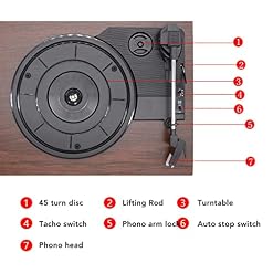 Tourne-Disque Vinyle, Haut-parleurs Stéréo Portables Intégrés à 3 Vitesses, Tourne-Disque Vintage pour Divertissement et Décoration de la Maison 100‑240V - Les Beatles, Paul McCartney, John Lennon, RIngo Starr, George Harrison Tourne-Disque Vinyle, Haut-parleurs Stéréo Portables Intégrés à 3 Vitesses, Tourne-Disque Vintage pour Divertissement et Décoration de la Maison 100‑240V – Image 4