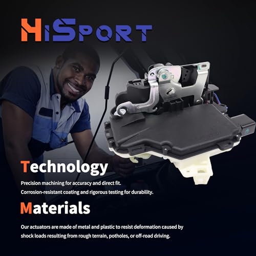 Image of HiSport Door Lock Latch Actuator Front Left Driver Side Compatible with Volkswagen VW Beetle Golf GTI Jetta Passat Rabbit Replace 3B1837015A