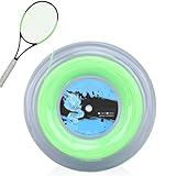 HERCHR Tennis String Reel Polyester, 656ft Tennis Racket String Fluorescent Green 1.3mm Reel for Power and Control
