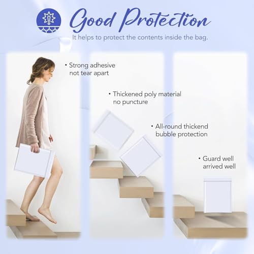 Image of Fuxury Bubble Mailers Bulk 9.5x14.5 inch 250 Pack White Large Padded Envelope | Usable Size 9.5x13.5 inch Self Seal Bubble Envelopes Padded Mailers Shipping Bags for Mailing book Shirt Small Business #4