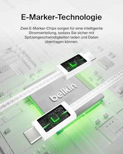 Belkin 2er-Pack geflochtenes USB-C auf USB-C Ladekabel, 1,5 m, 240W, biegsames, flexibles Schnellladekabel… – Ansicht 5