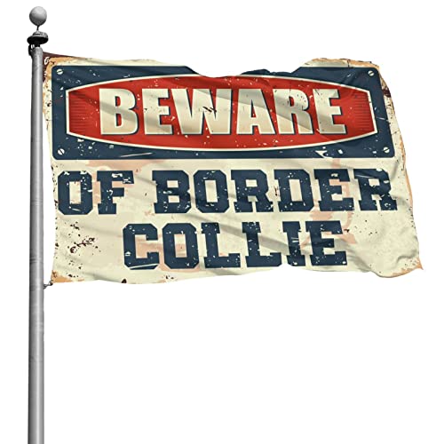 お部屋に飾るフラッグ ボーダーコリーフラッグ ビールデコ レトロデコ(サイズ:120X180CM)