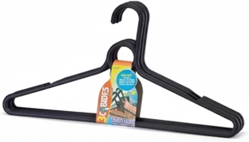 Kit 3 Cabides Extra Grandes Premium Preto – Organização para Roupas Closet e Guarda-Roupa