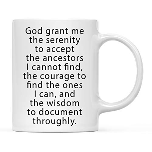 Andaz Press Funny Genealogists 11oz. Coffee Mug Gift, God Grant