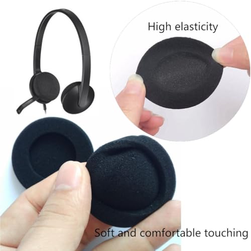 VUFVOID 10 Pairs 55mm/2.2" Replacement Foam Ear Pud Earpads Sponge Cushion Applicable for Headphones Most Standard Size Office Telephone Headsets H251 H251N H261N H351 H361