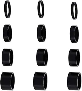 12 PCS Bicycle Headset Spacer Bike Handlebar Stem Spacers Threadless Aluminum Alloy Headset