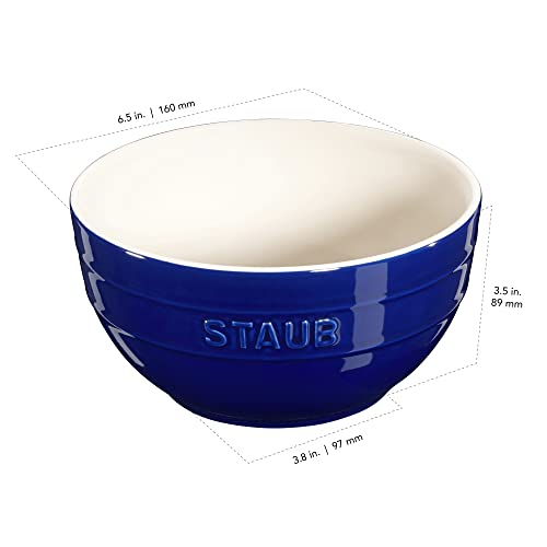 Staub Ceramics Universal Bowl, 6.5-Inch, Dark Blue #TOP2