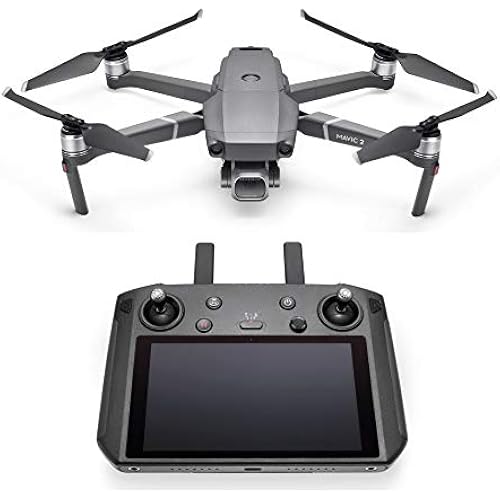 DJI Mavic 2 Pro - Drone Quadcopter UAV with Smart Controller Hasselblad Camera 3-Axis Gimbal HDR 4K Video Adjustable Aperture 20MP 1" CMOS Sensor, up to 48mph, Gray