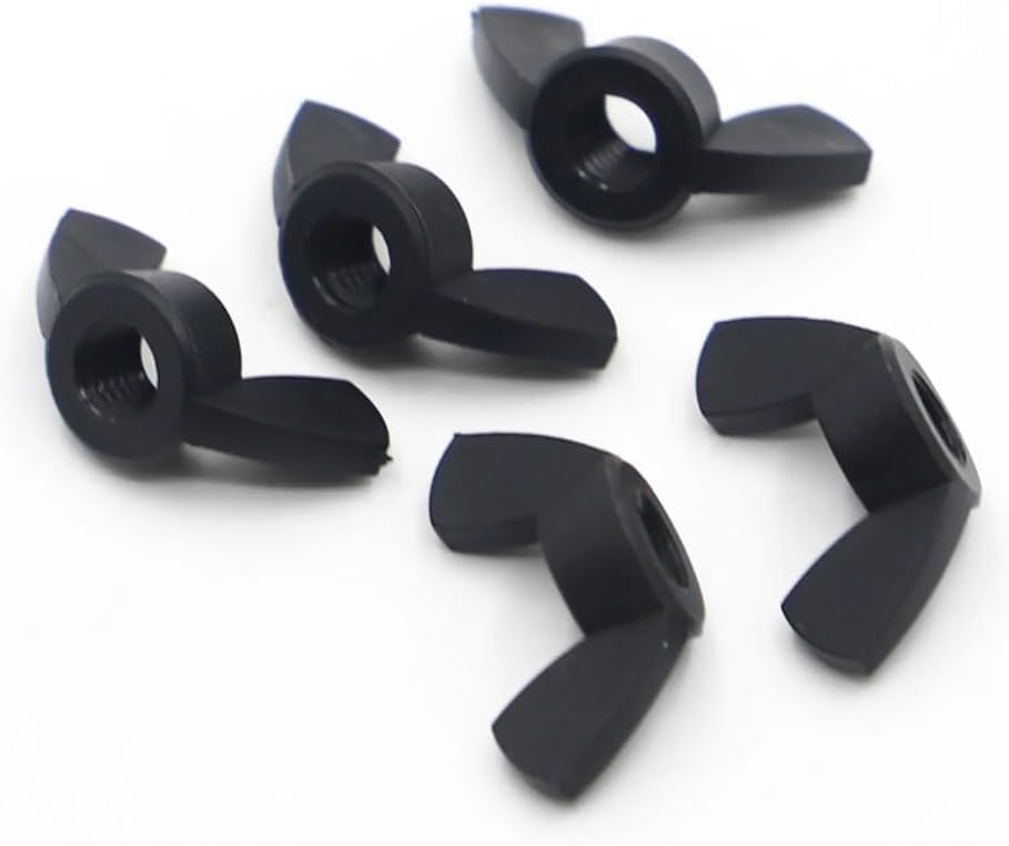 Wing nut, Wing Nuts Black Plastic Nylon Nut Wingnut(M5 5pcs)