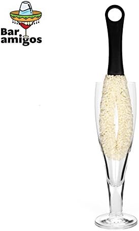 Bar Amigos Set of 3 Decanter and Glassware Cleaning Brushes Glass Cleaning Brush For Cleaning Household Home Stemware Wine Champagne Glasses and Bottles