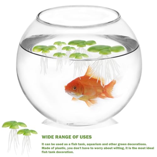 FERCAISH 2 Packs / 36 Pieces Artificial Duckweed, Mini Fake Duckweed, Imitation Green Aquatic Plants - Image 3