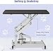 Hydraulic Dog Grooming Table for Large Dogs, Heavy Duty Professional Hydraulic Pet Grooming Table with Adjustable Overhead Arm and Noose, Range 21-36 Inch, 42.5''/ Black