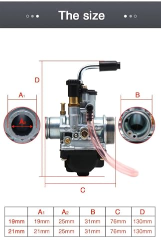 Carburateur PHBG 21mm 2T pour moto 50cc-100cc compatible Dellorto - 6