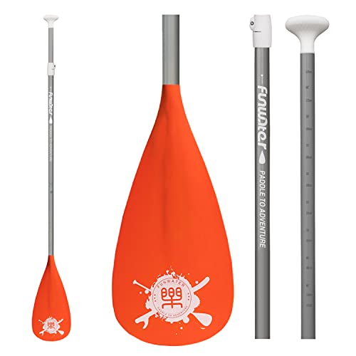 FunWater SUP Paddle - 3 Piece Adjustable Stand Up Paddle Board Paddle - Lightweight & Floating Paddle Board Oar - Durable and Packable, Reinforced Nylon Blades - Efficient Stroke