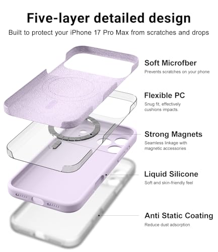 Coque iPhone 17 Pro Max silicone liquide OTOFLY compatible Magsafe