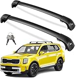 KINGGERI Roof Rack Cross Bars Compatible with Kia Telluride 2019 2020 2021 2022 2023 2024 2025 EX S SX SX-Prestige, 220lbs Lockable Aluminum Roof Rails Crossbars Cargo (Not for LX, X-Line or X-Pro)