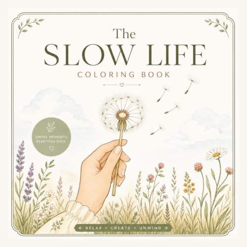 The Slow Life Coloring Book: Cottagecore Scenes for Adults - Mushrooms, Meadows, Wildflowers, Horses & Cozy Interiors image 2