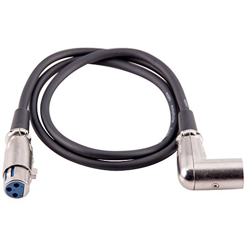 Câble XLR mâle vers femelle coudé Seismic Audio Xlrrs2-3 pour studio compact