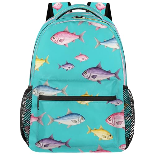 Mochila ligera de peces para laptop 15.6 con asas acolchadas viaje