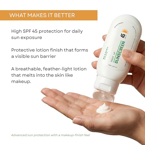 Image of Wise & Secrets CC Protect Glow Makeup Sunscreen SPF 45 PA+++ | Broad Spectrum UV Protection with Zinc Oxide & Titanium Dioxide | Lightweight Hydrating Sun Cream for Even Tone Glow | 60 ml