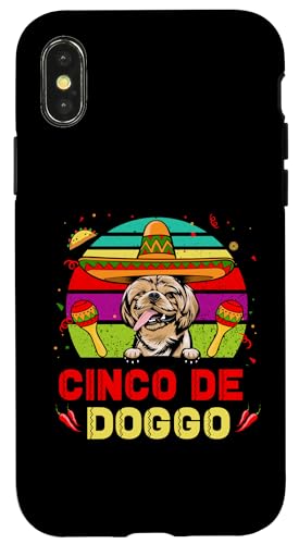 Cinco de Doggo �V�[�Y�[�� �V���R�E�f�E�}���X�q�p �X�}�z�P�[�X iPhone X/XS �p
